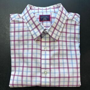 UNTUCKit Wrinkle-Free Cantabera Shirt Plaid Large Long Sleeve 100% Cotton 2021
